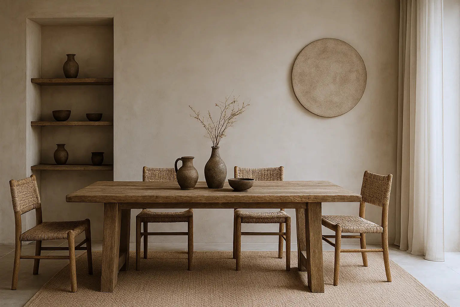 wabi sabi style dining room