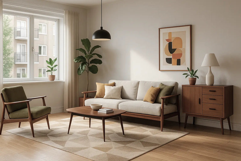 Mid modern century living room