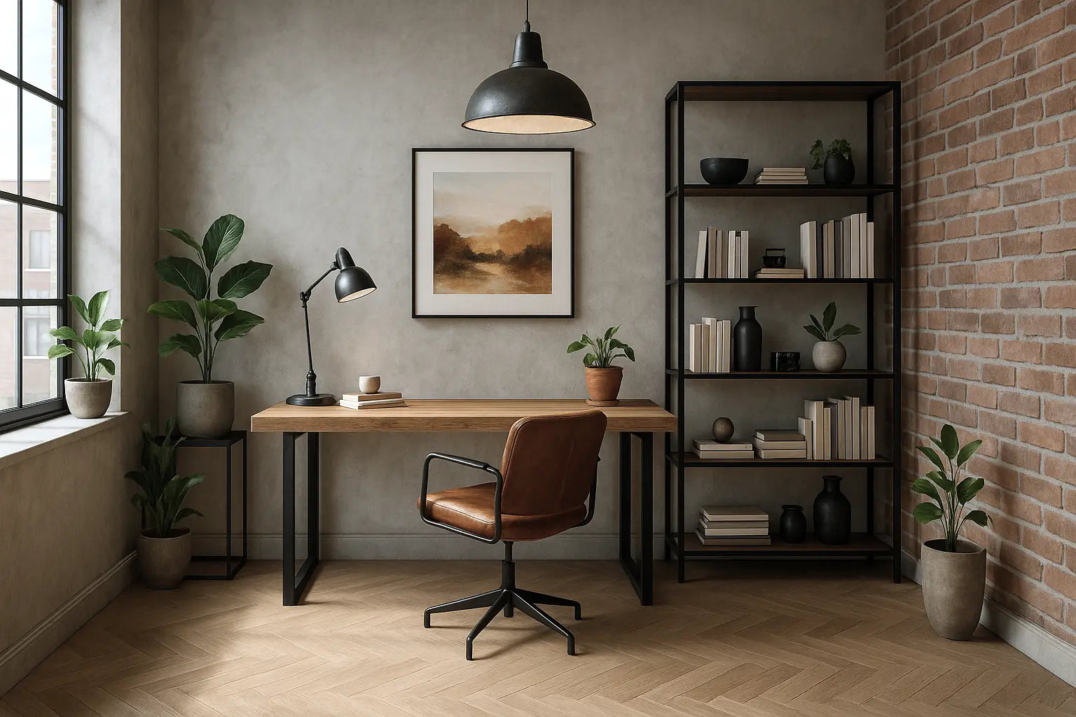 industrial style study room