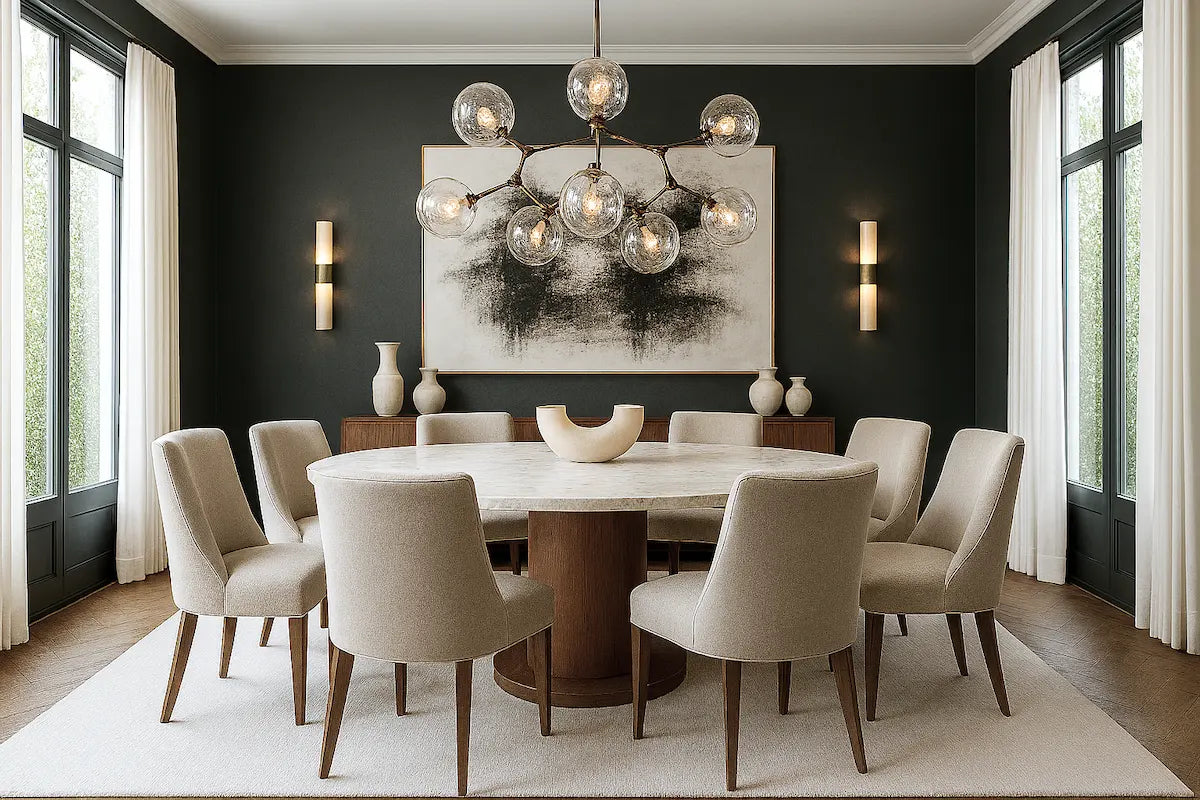 A luxury dining room 