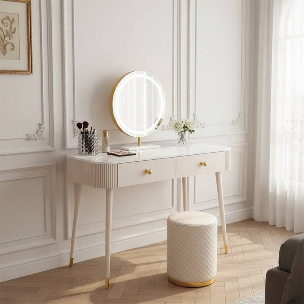 Amoura Vanity Desk - – Modern Makeup Vanity Table