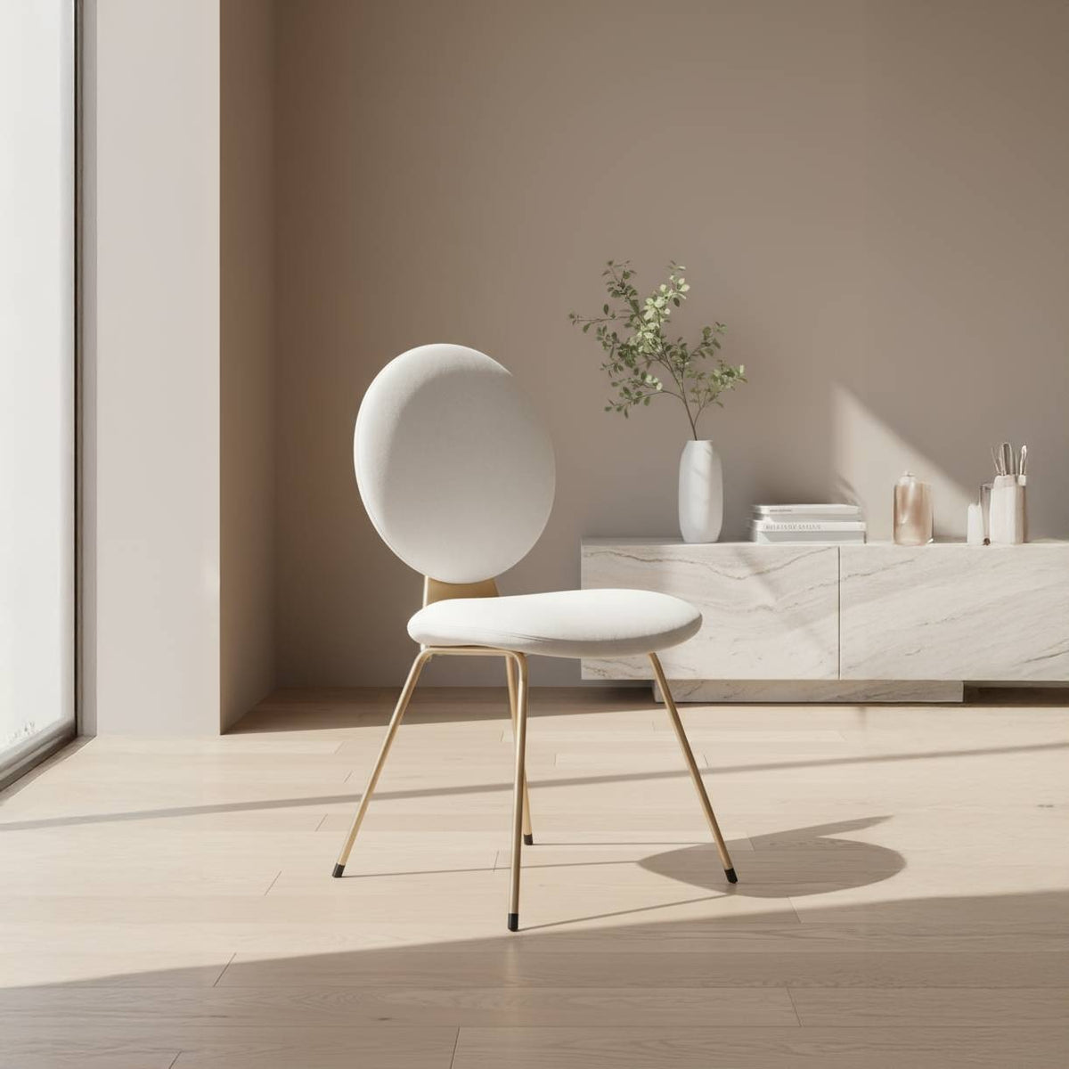 Circle Dining Chair – Modern Upholstered Dining Chair