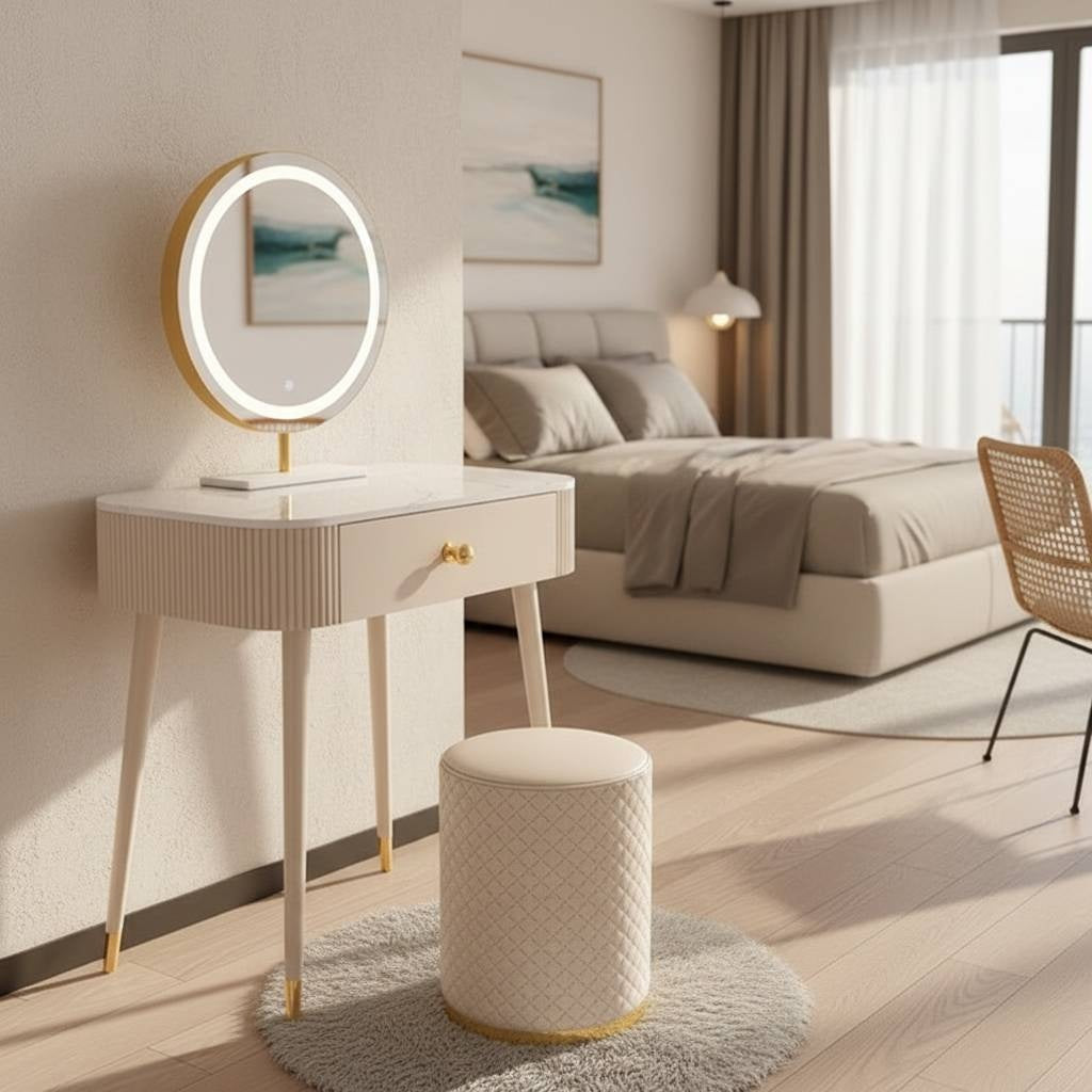 Amoura Vanity Desk - – Modern Makeup Vanity Table