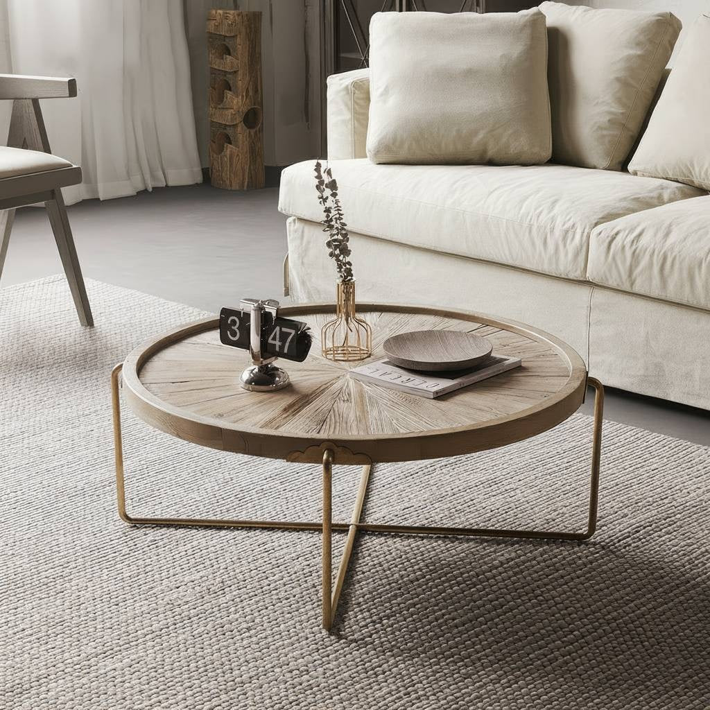 Sage Round Wooden Coffee Table