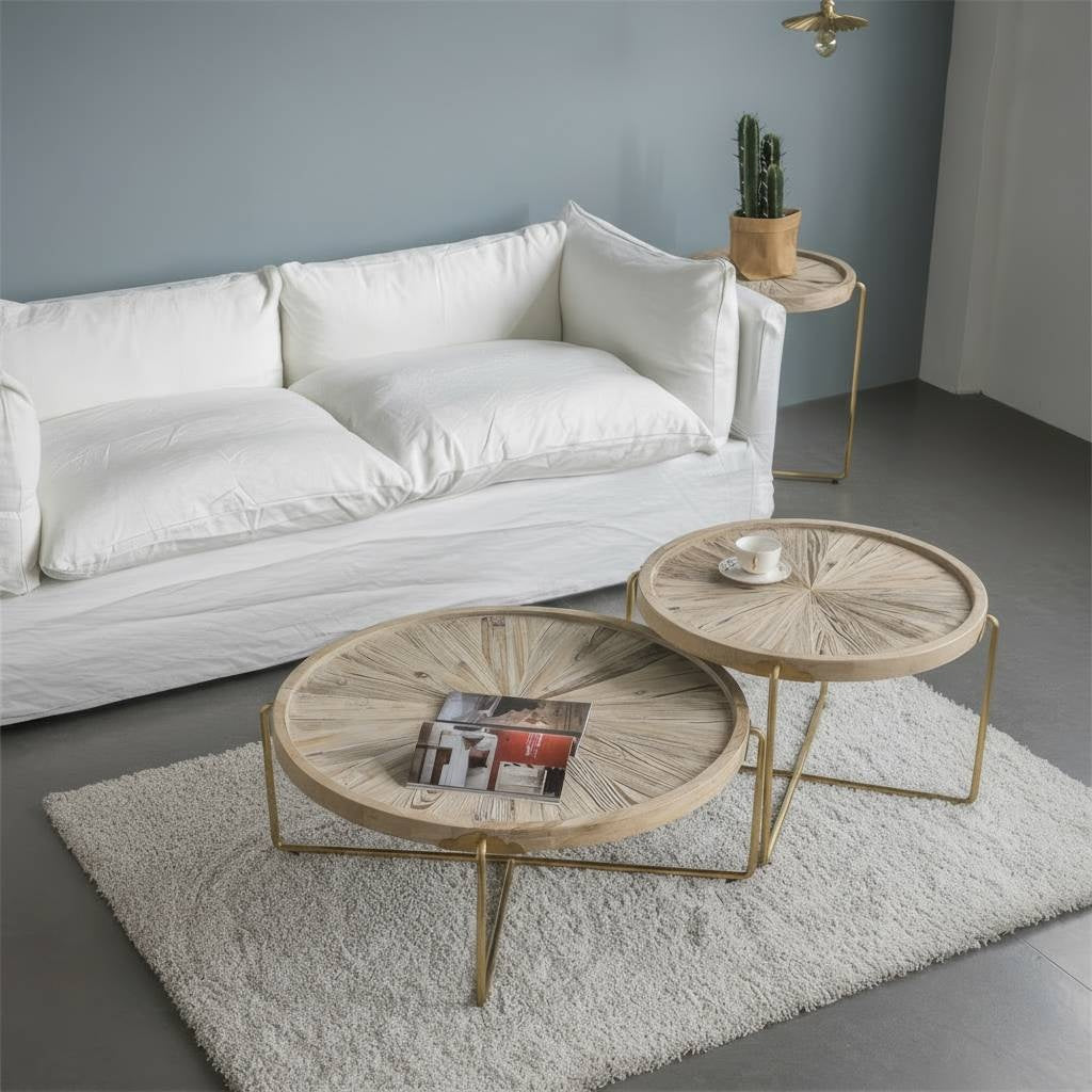 Sage Round Wooden Coffee Table