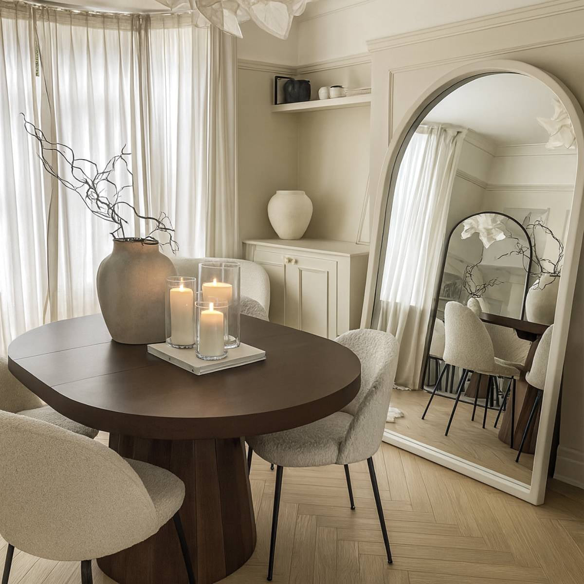 Acadia – Sculptural Organic Full Length Floor Mirror