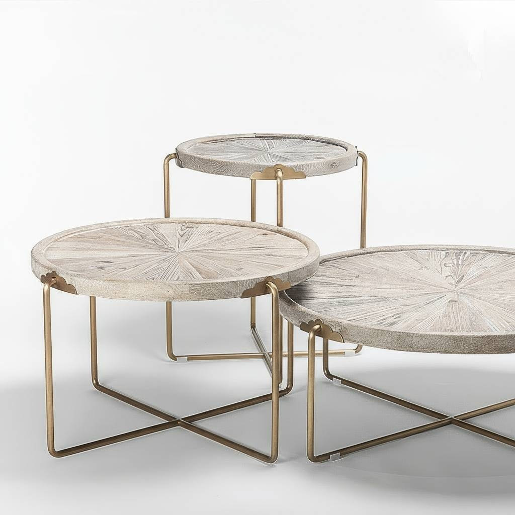 Sage Round Wooden Coffee Table