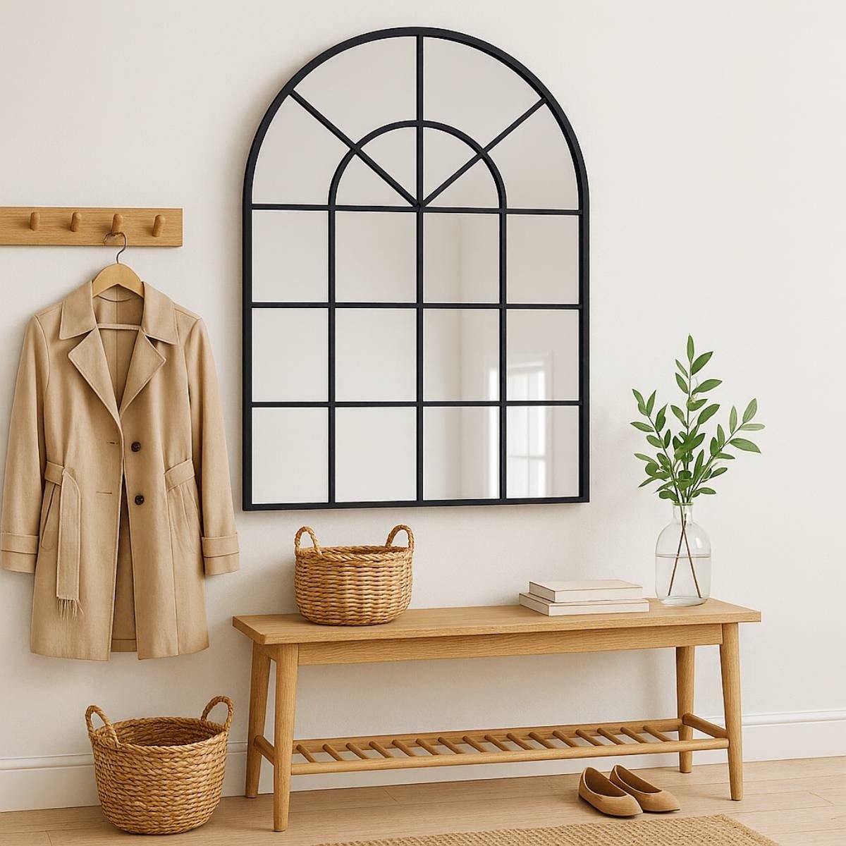 Classic Arch Pane  – Industrial Arched Window Mirror