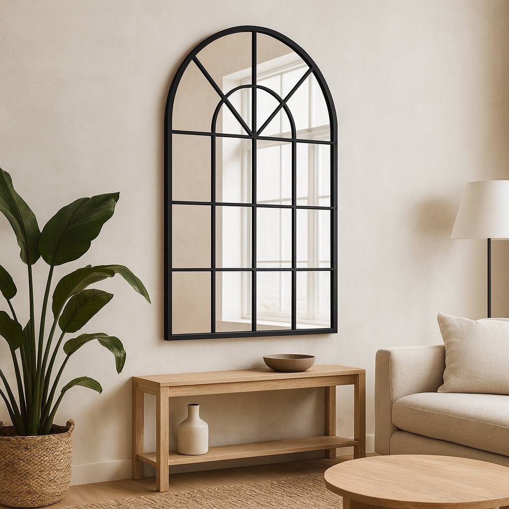 Classic Arch Pane  – Industrial Arched Window Mirror