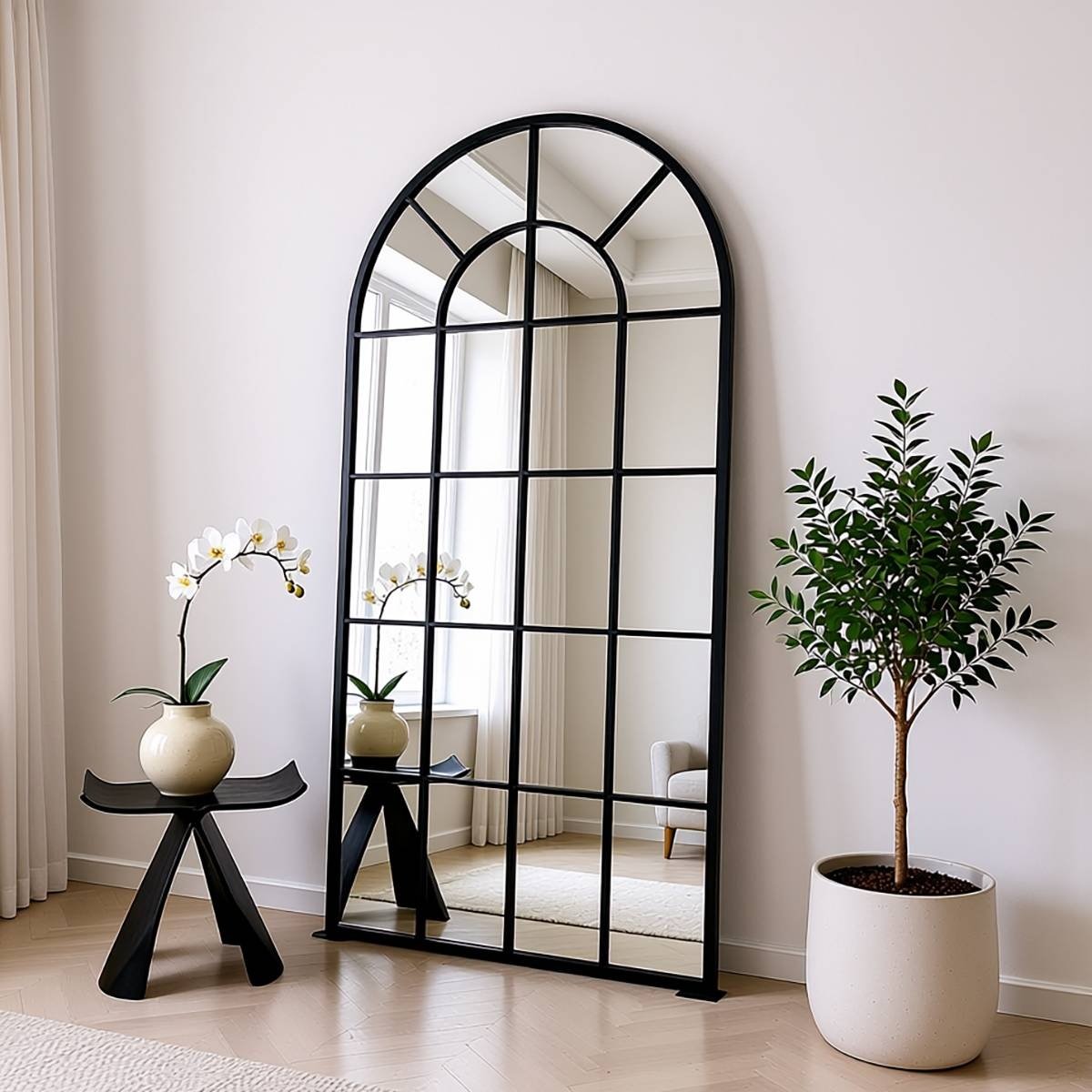 Classic Arch Pane  – Industrial Arched Window Mirror