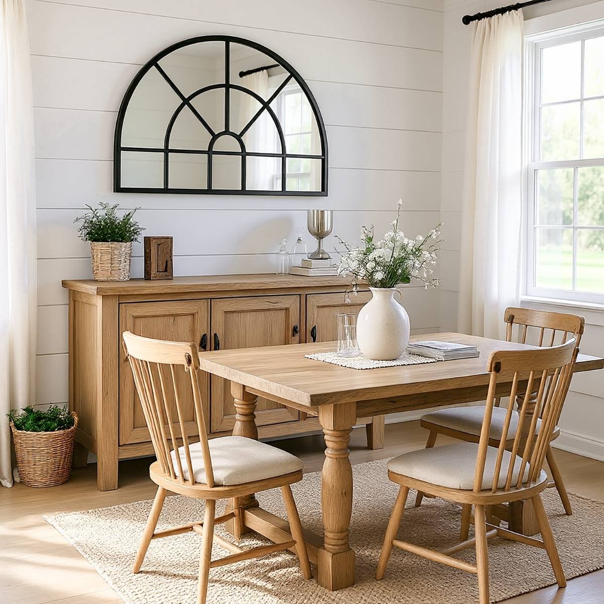 Classic Arch Pane  – Industrial Arched Window Mirror