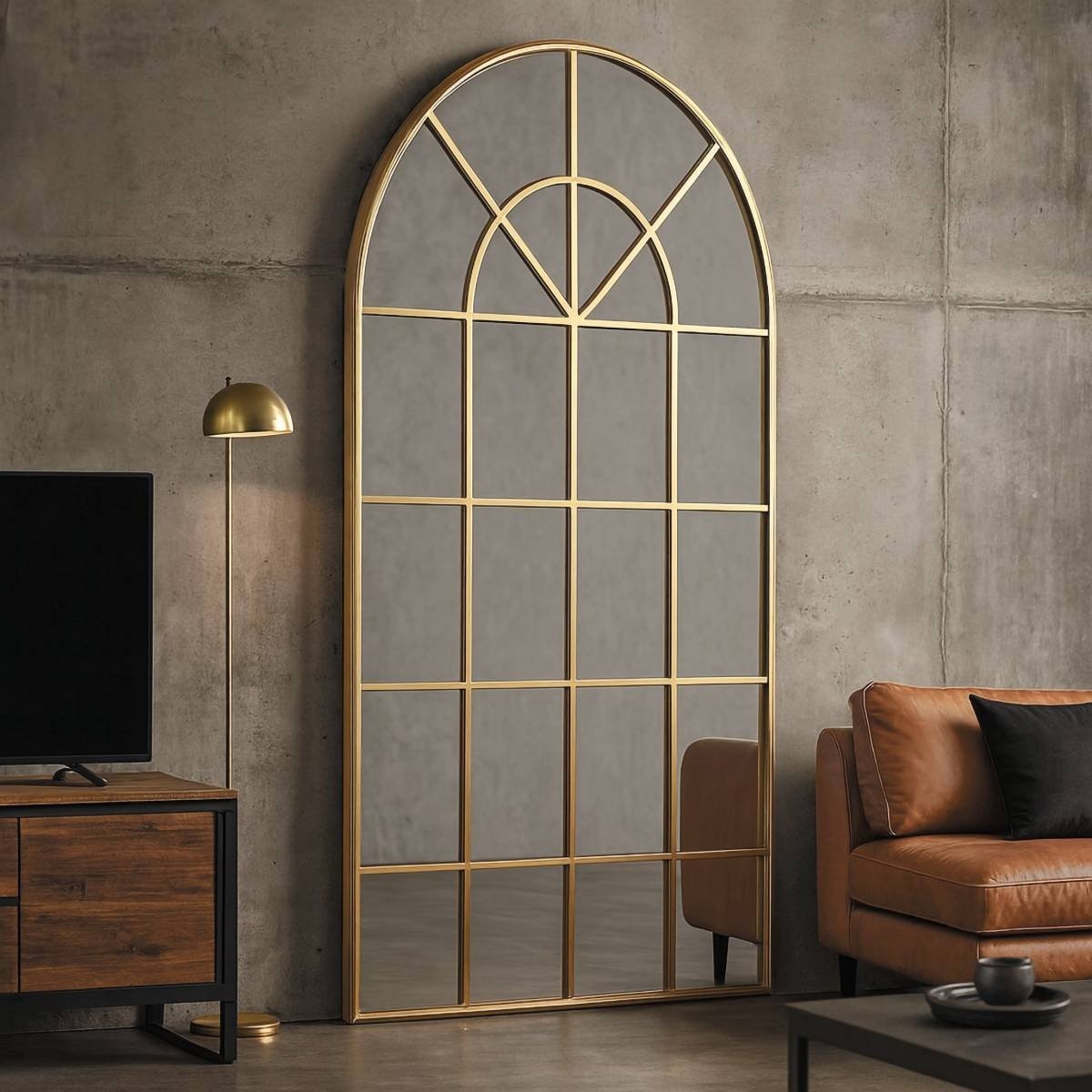 Classic Arch Pane  Mirror