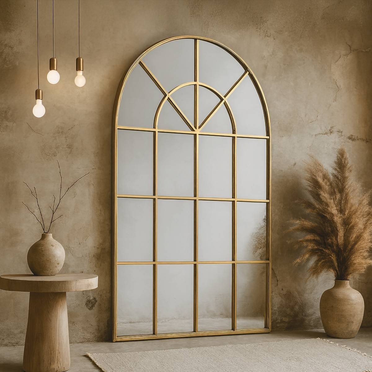 Classic Arch Pane  – Industrial Arched Window Mirror
