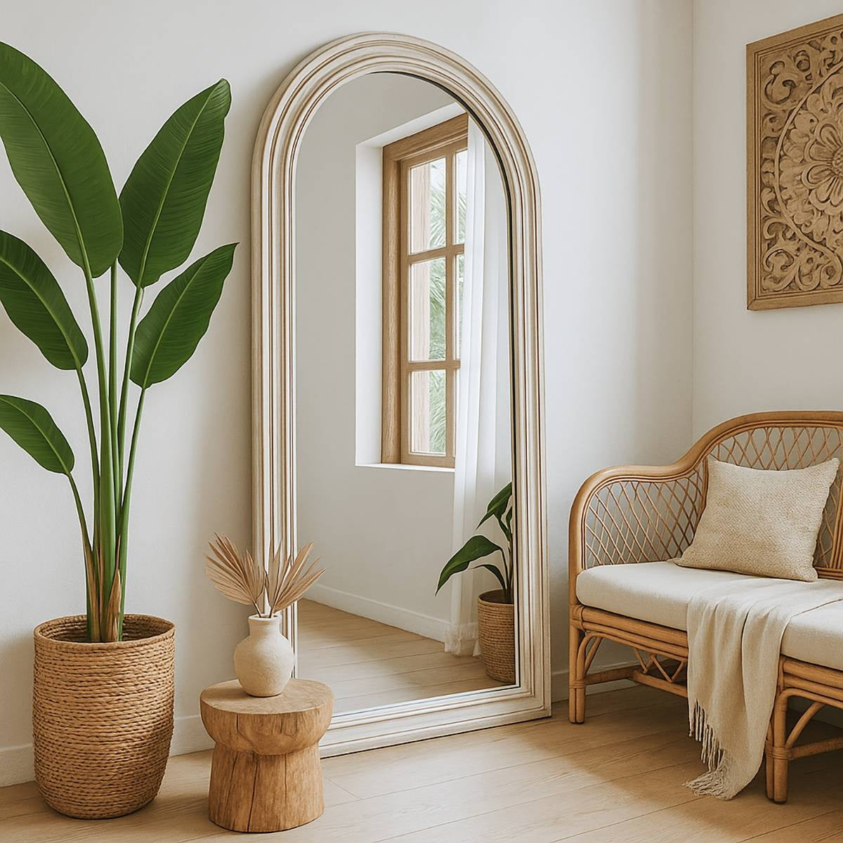 Delilah Rustic – Full Length Arched Wall Mirror