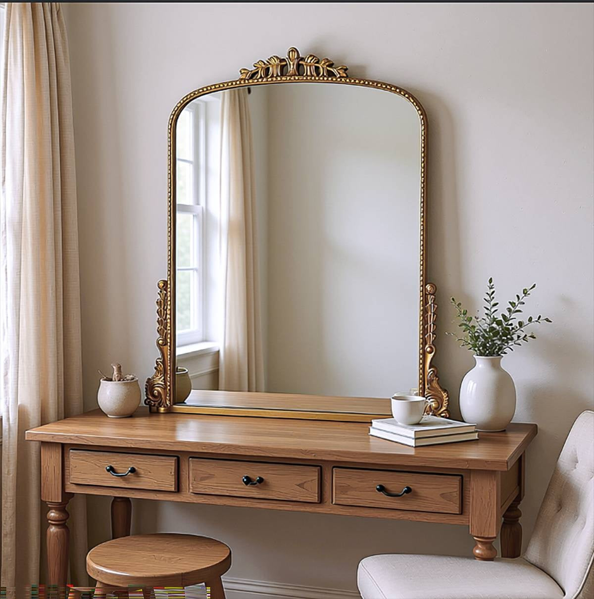 Eleanor Vanity Mirror – Ornate Classic Dressing Mirror