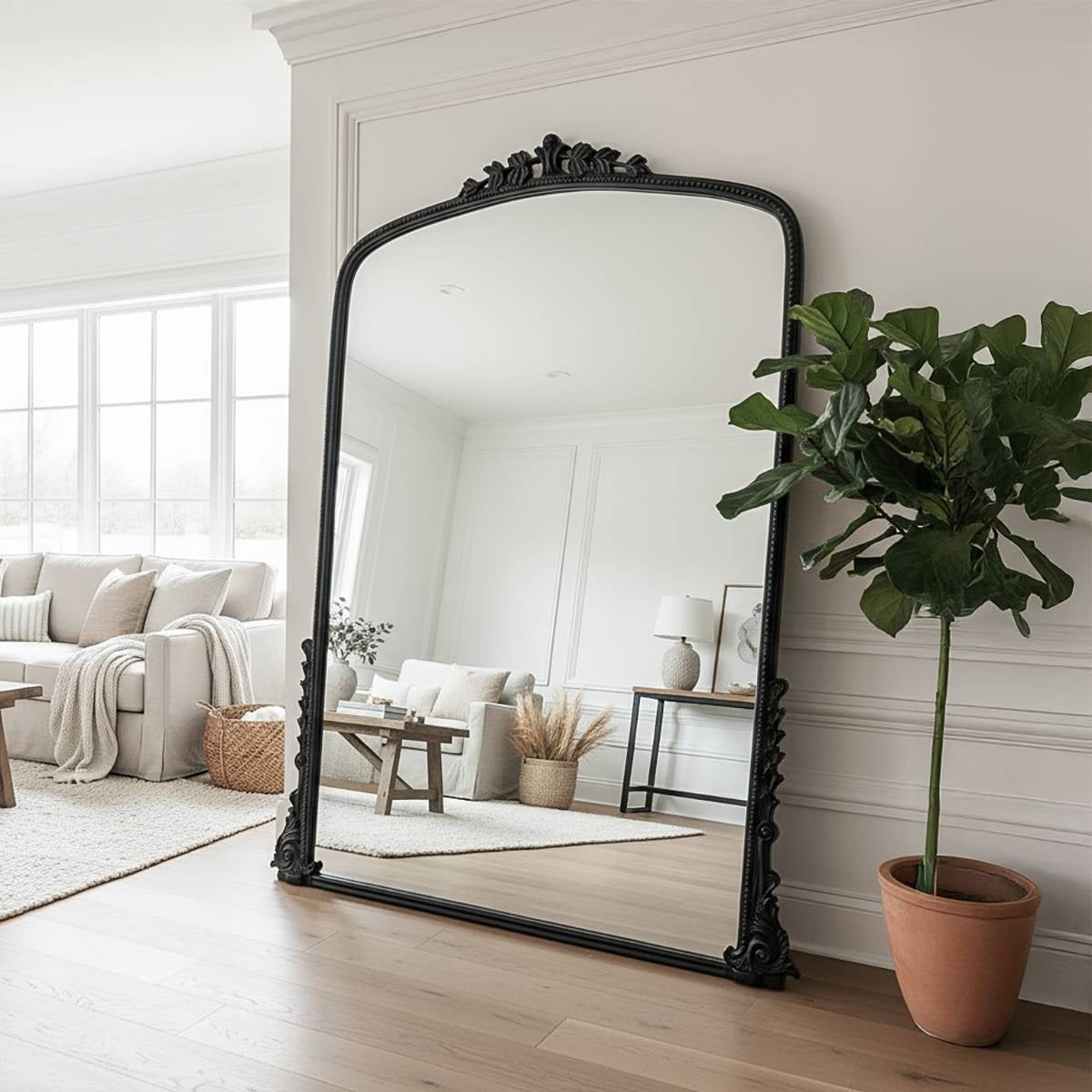 Eleanor Vintage - Ornate Full Length Wall Mirror