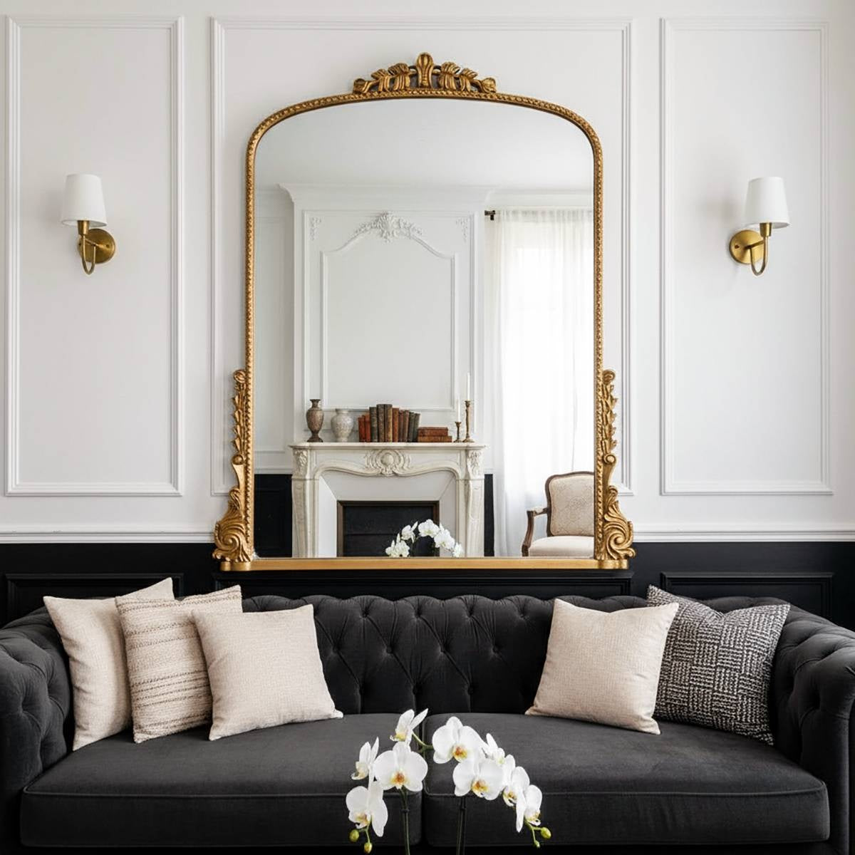 Eleanor Vintage - Ornate Full Length Wall Mirror