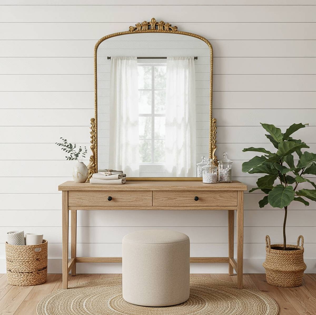 Eleanor Vintage - Ornate Full Length Wall Mirror