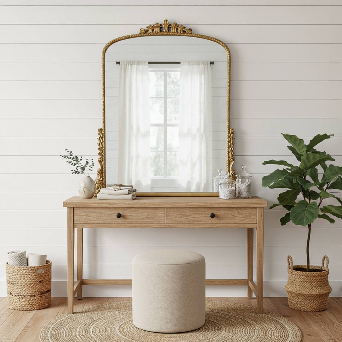 Eleanor Vintage - Ornate Full Length Wall Mirror