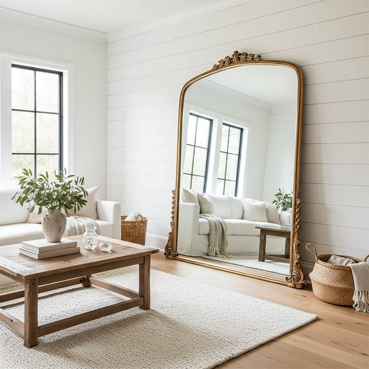 Eleanor Vintage - Ornate Full Length Wall Mirror