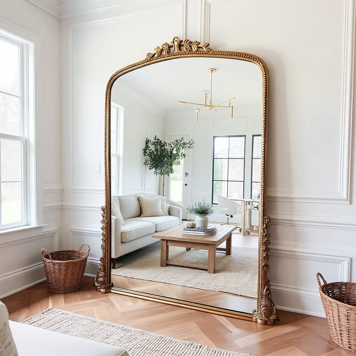 Eleanor Vintage - Ornate Full Length Wall Mirror