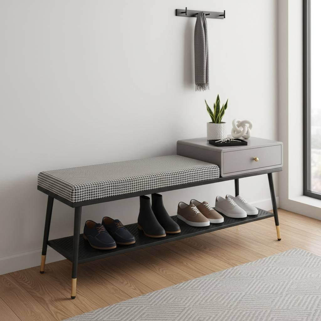 Freya Shoe Bench – Entryway Storage Bench