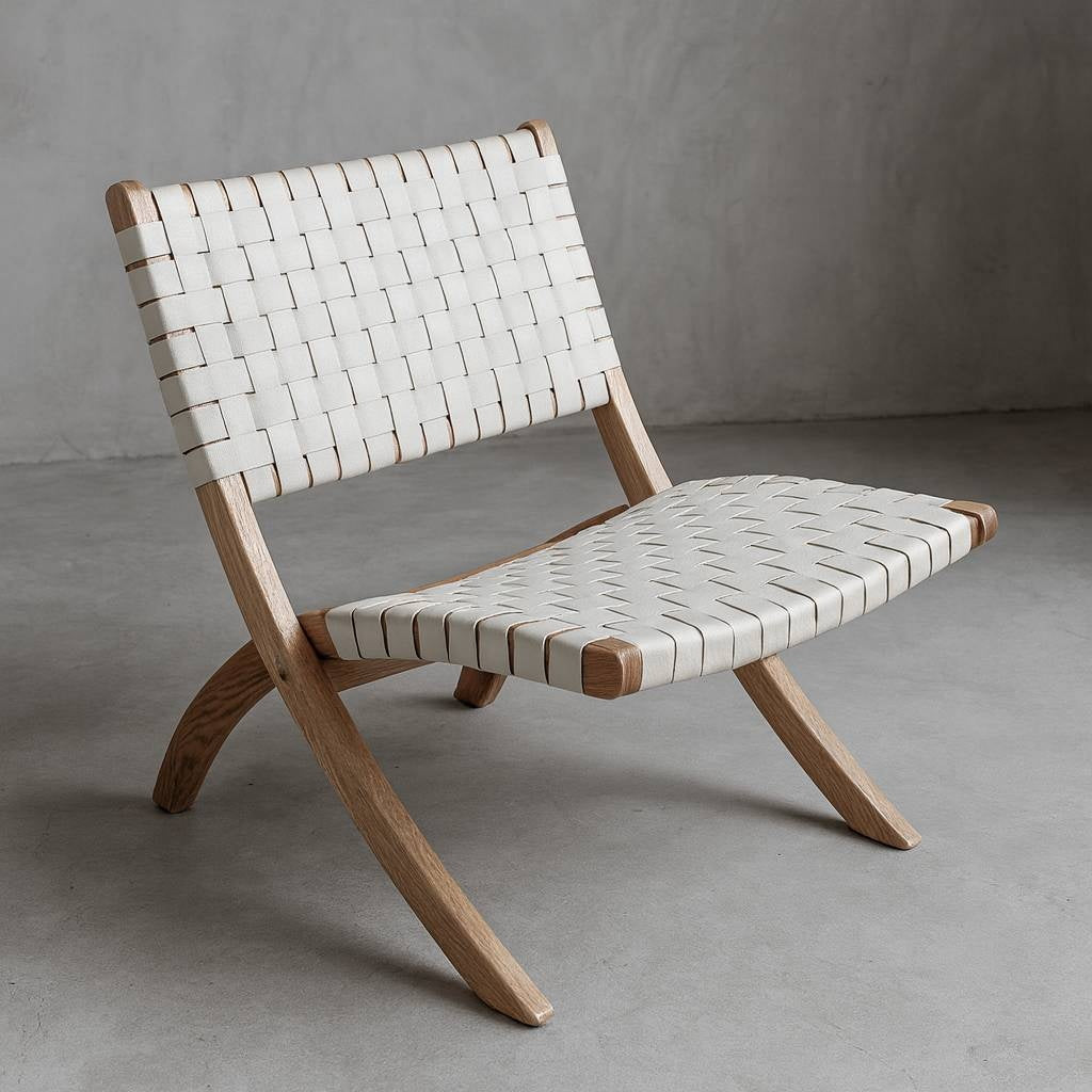 Hera Foldable Rattan Chair – Woven Lounge Accent Chair