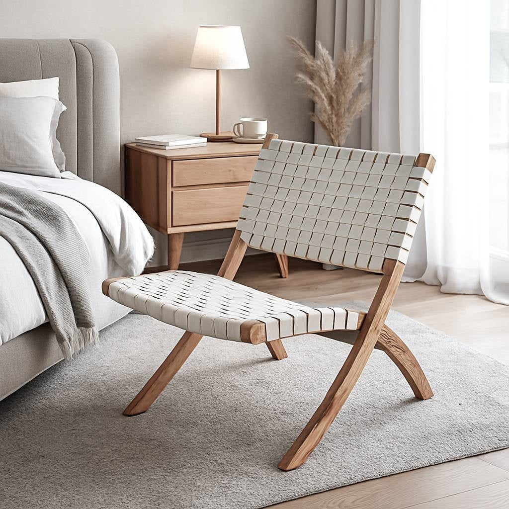 Hera Foldable Rattan Chair – Woven Lounge Accent Chair