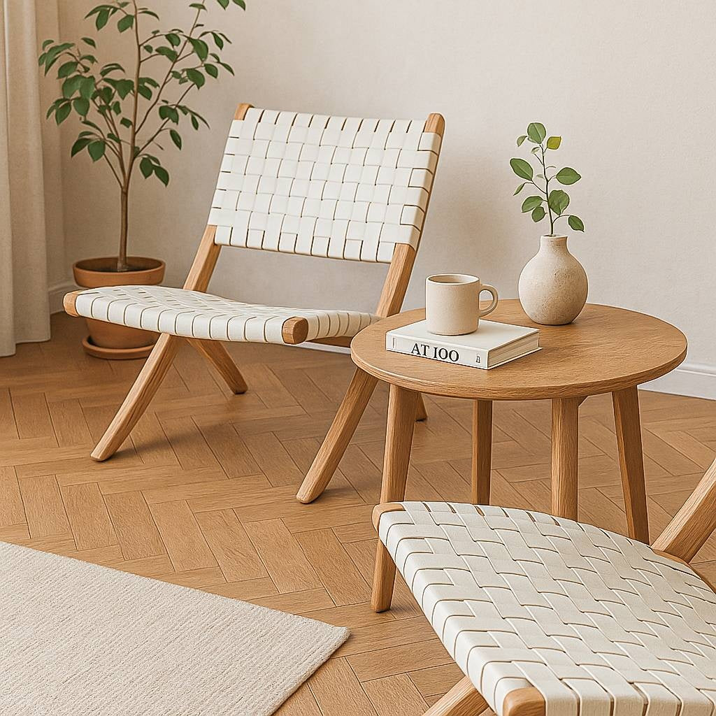 Hera Foldable Rattan Chair – Woven Lounge Accent Chair