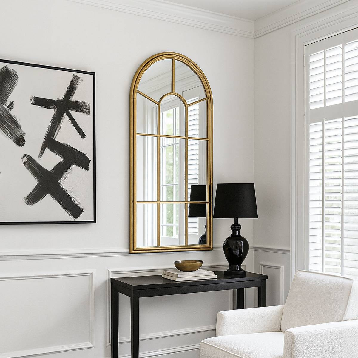 Lola Wall Mirror – Arched Window Style Mirror