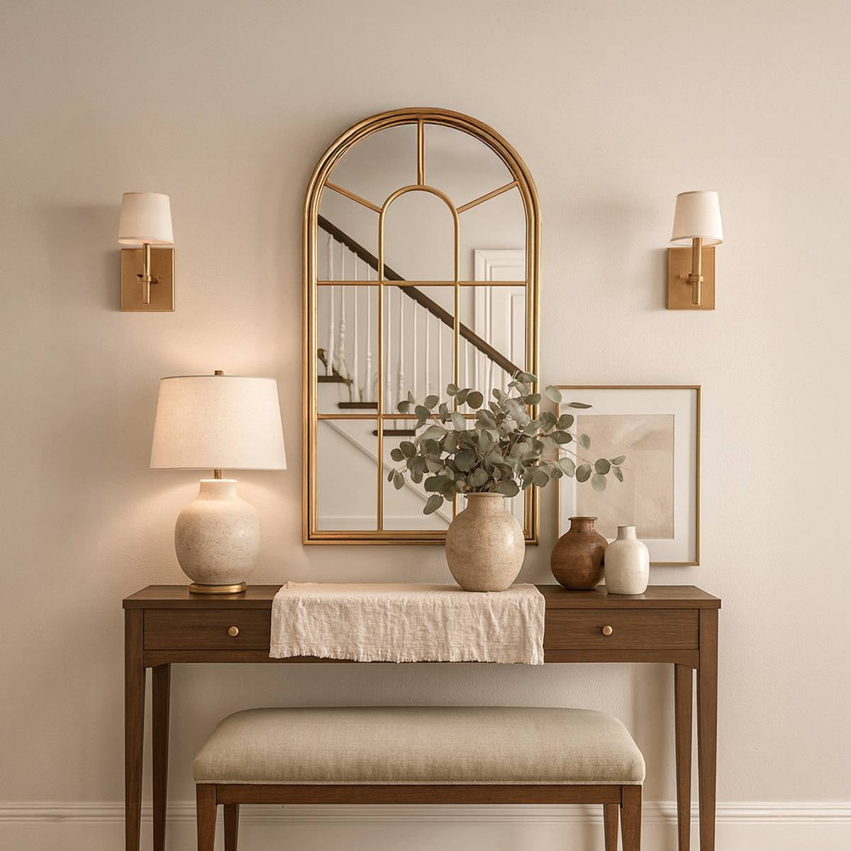 Lola Wall Mirror – Arched Window Style Mirror