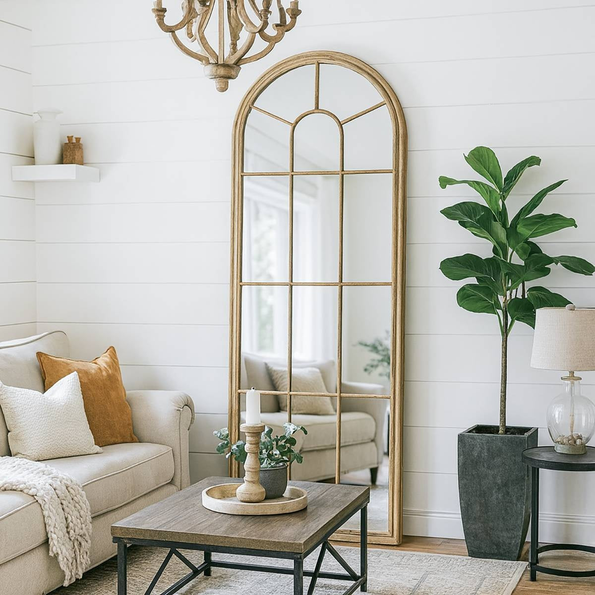 Lola Wall Mirror – Arched Window Style Mirror