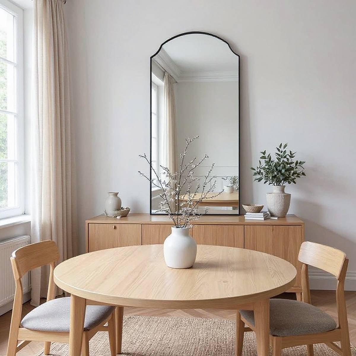 Noir Classique – Arched Statement Floor Mirror