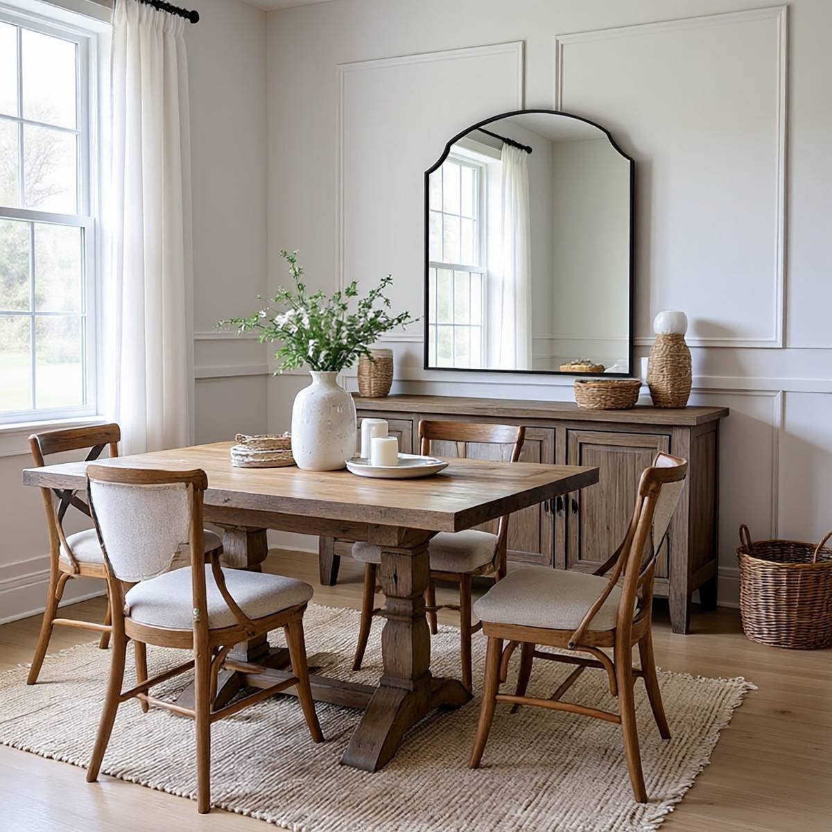 Noir Classique – Arched Statement Floor Mirror