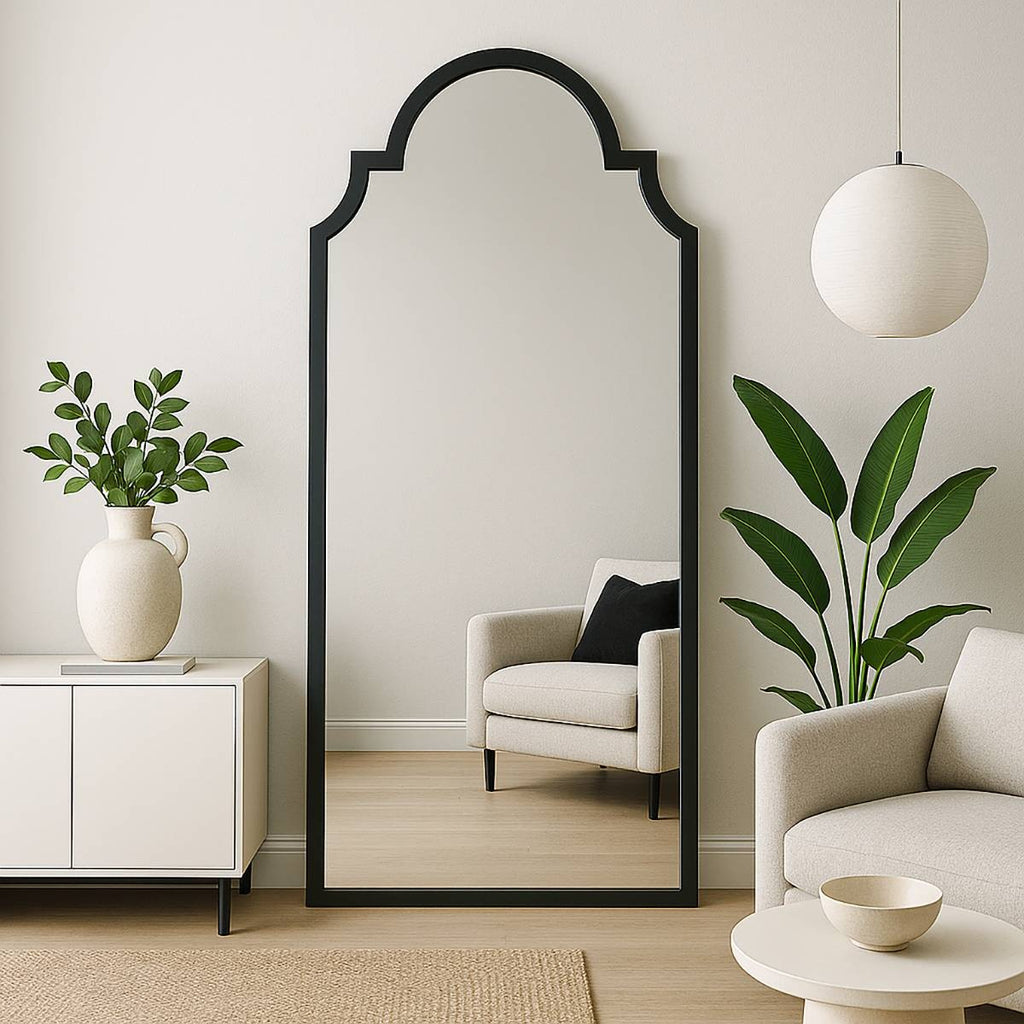Noir Reflection – Full Length Arched Mirror