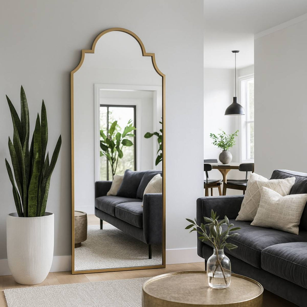 Noir Reflection – Full Length Arched Mirror