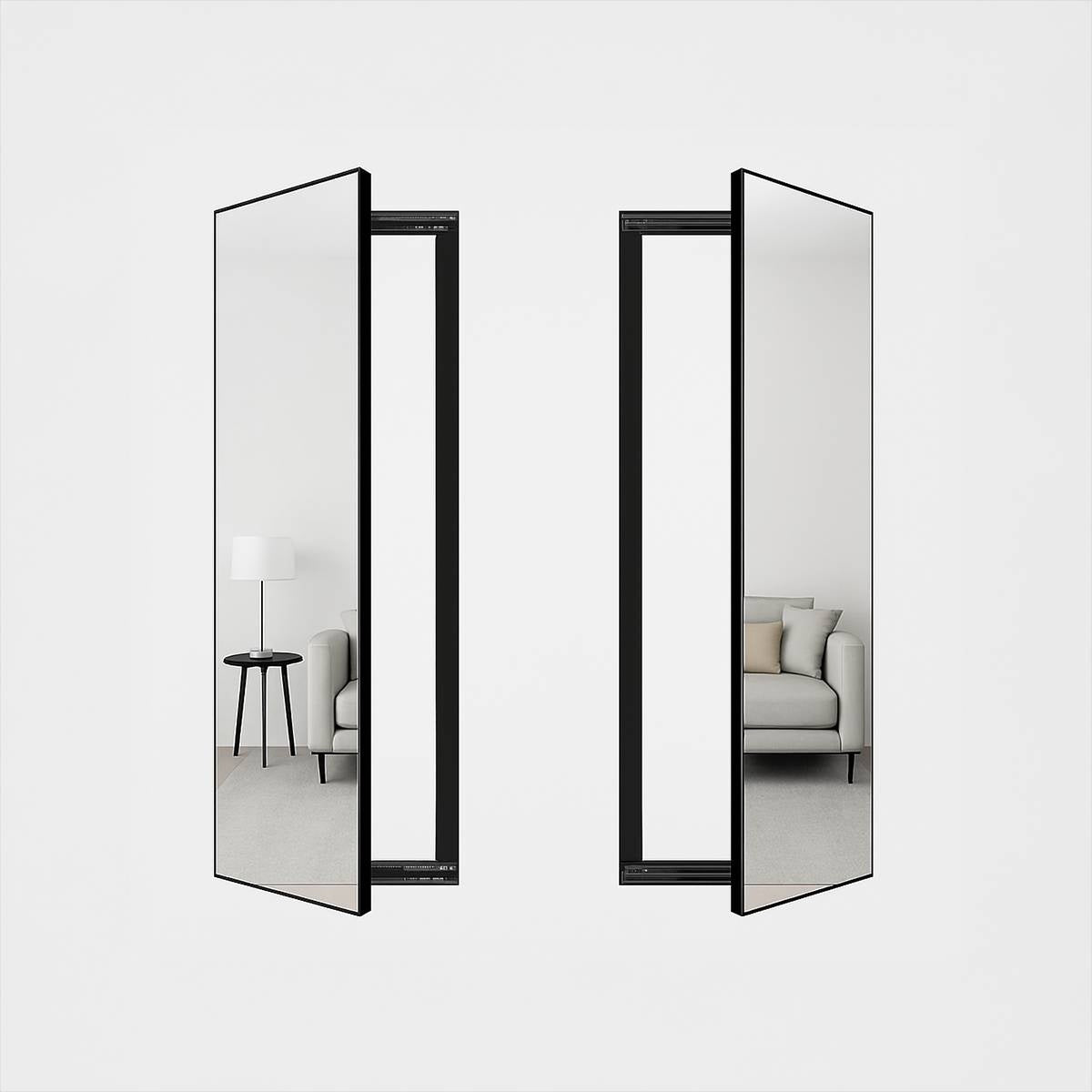 Novo Concealable – Modern Sliding Wall Mirror