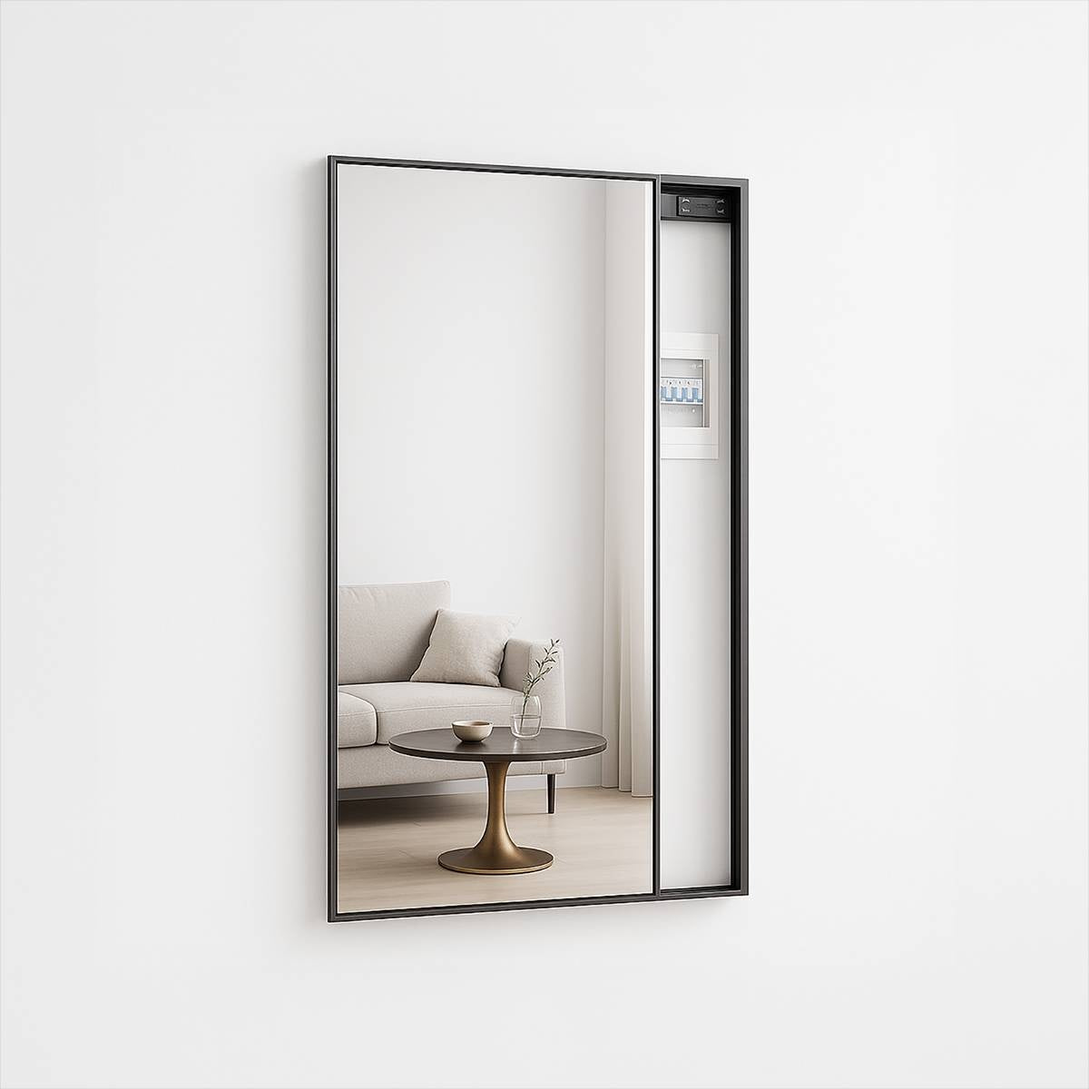 Novo Concealable – Modern Sliding Wall Mirror