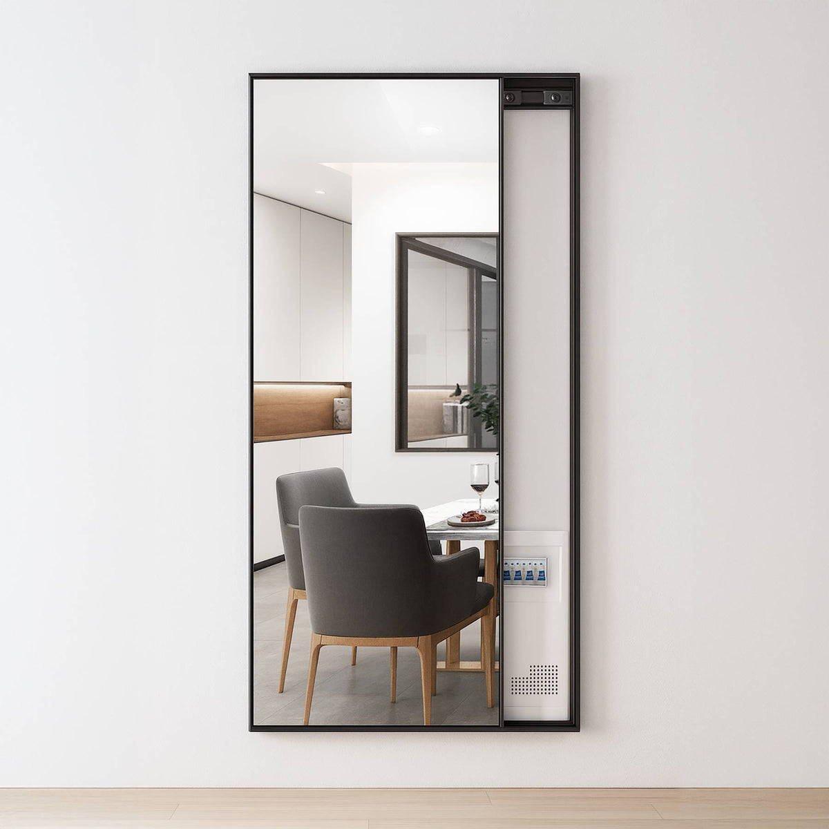Novo Concealable – Modern Sliding Wall Mirror