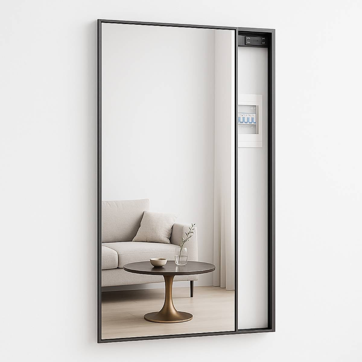 Novo Concealable – Modern Sliding Wall Mirror