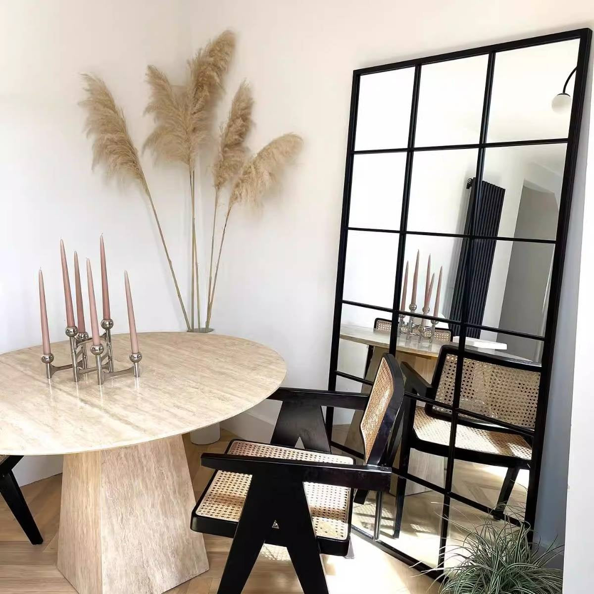 Urban Grid Rectangle  – Arched Floor Mirror