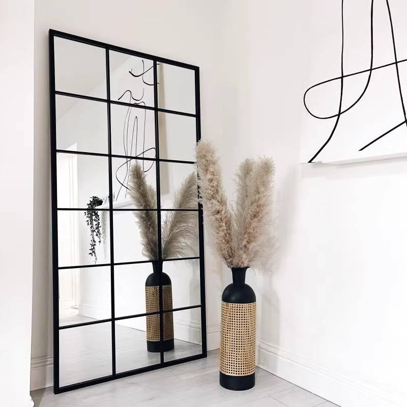 Urban Grid Rectangle  – Arched Floor Mirror