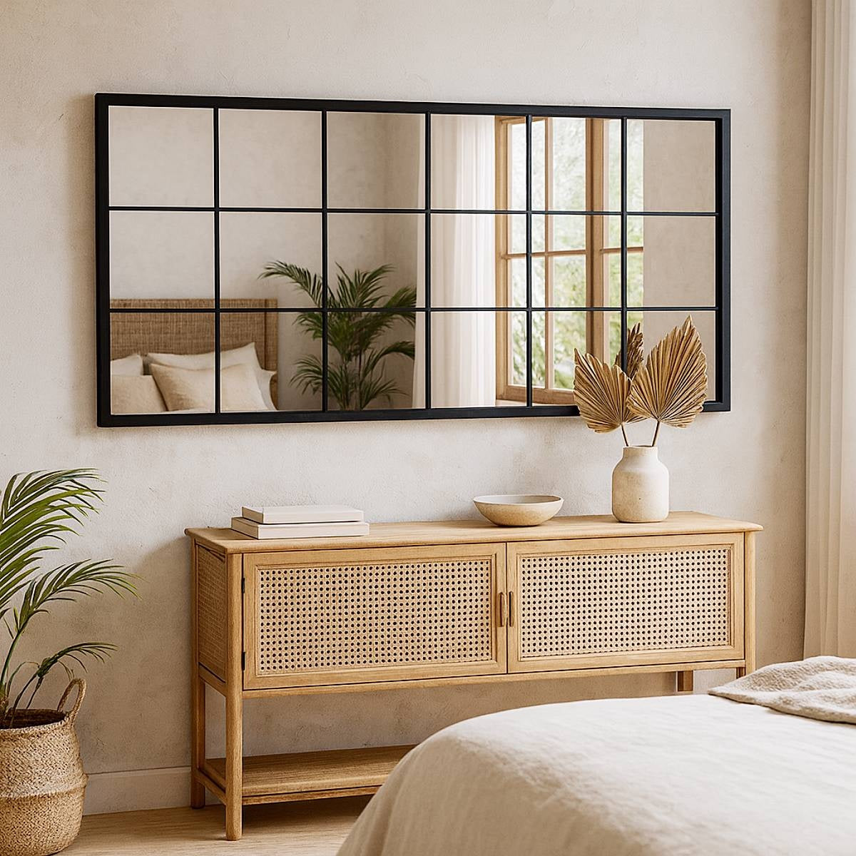 Urban Grid Rectangle  – Arched Floor Mirror