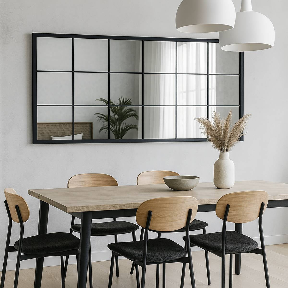 Urban Grid Rectangle  – Arched Floor Mirror