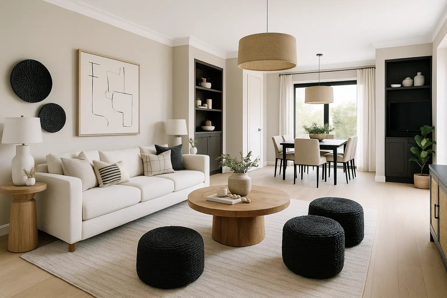 A modern neutral living room