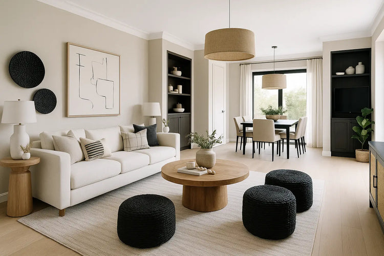 A modern neutral living room